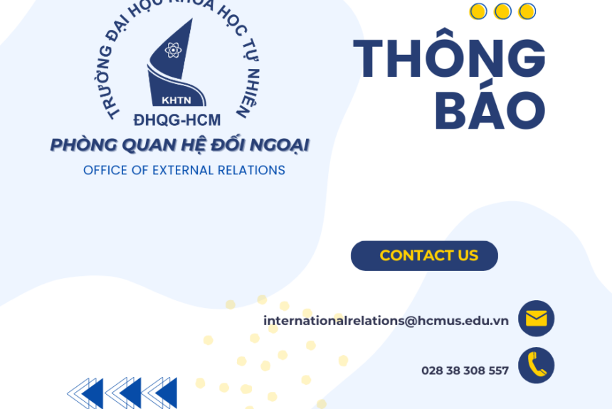 [THÔNG BÁO] Chương trình học bổng Thạc sĩ Khoa học, Kỹ thuật và Công nghệ Thông minh – Trường Đại học Chung Hsing, Đài Loan