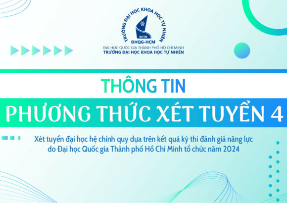 Thông báo PHƯƠNG THỨC XÉT TUYỂN 4: Xét tuyển đại học hệ chính quy dựa trên kết quả kỳ thi đánh giá năng lực do Đại học Quốc gia Thành phố Hồ Chí Minh tổ chức năm 2024